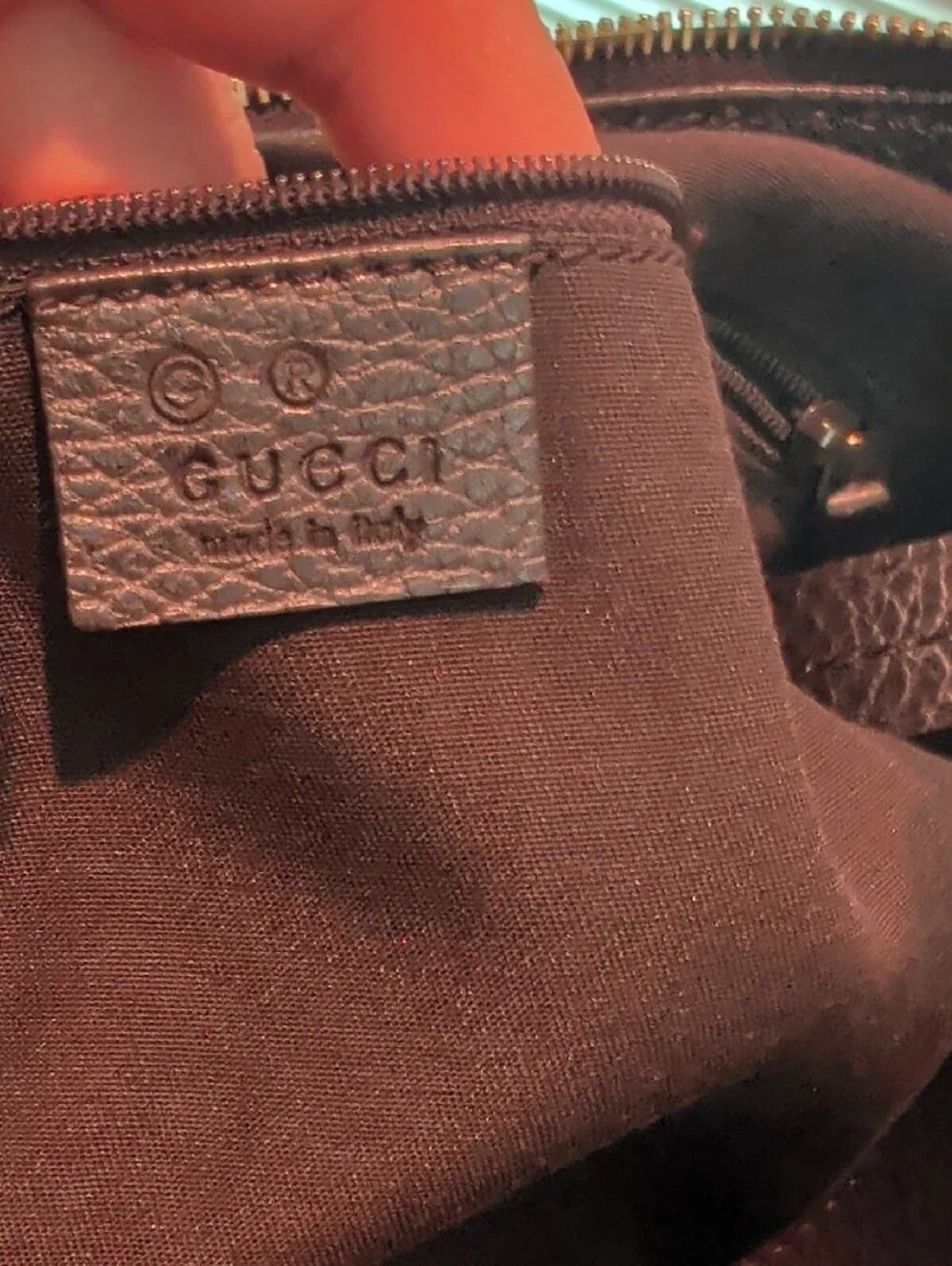 Gucci Brown GG Canvas Pleated Shoulder Bag